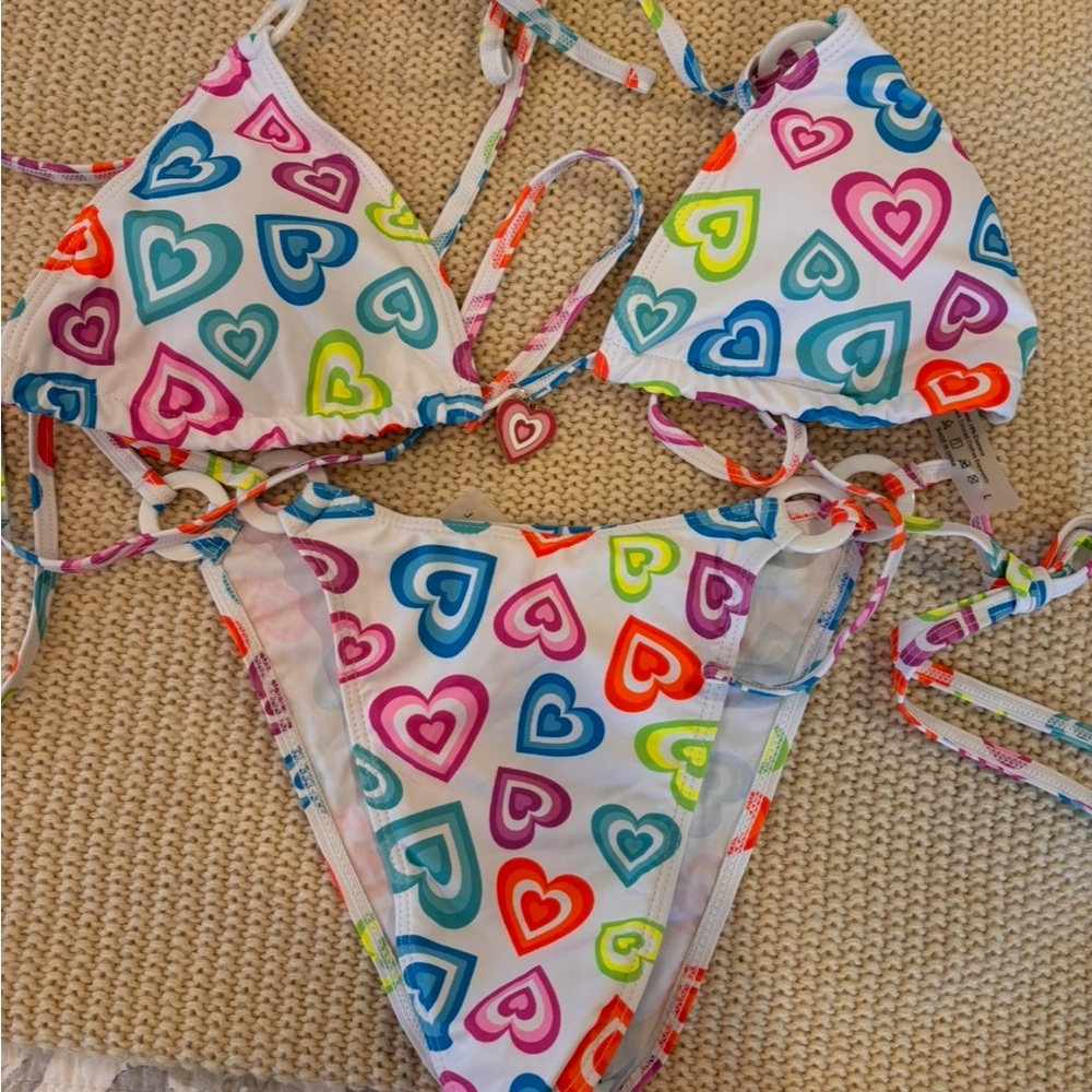 Colorful Heart Bikini Set - Picture 4 of 6